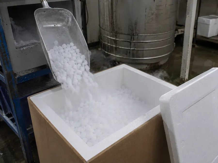 Dry Ice in use — supplied across Ghaziabad and Delhi NCR
